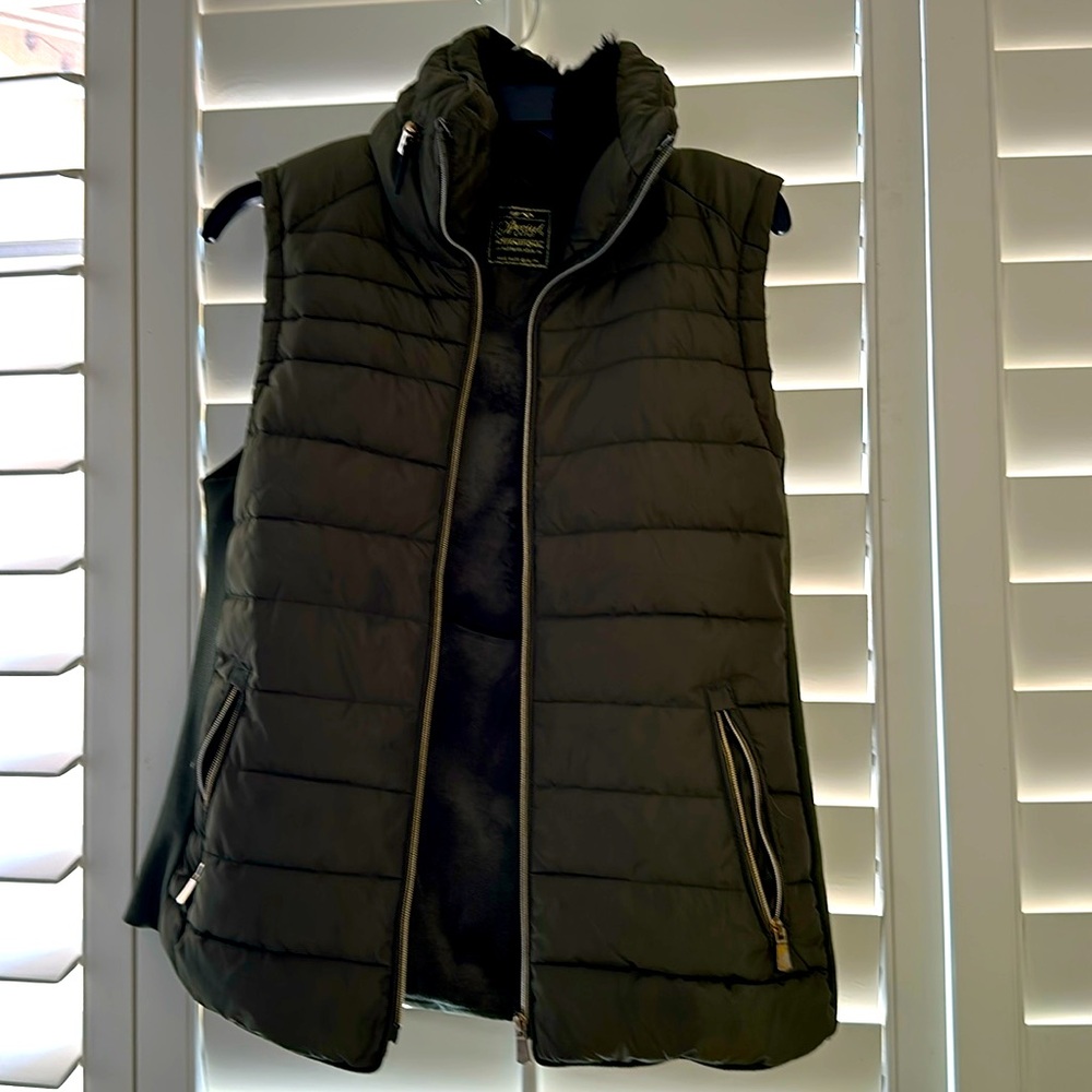Special One International Zip Puffer Vest Olive Green Size L